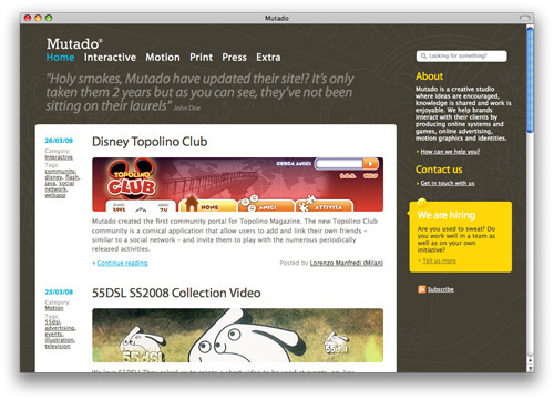 mutado 100 Nice and Beautiful Blog Designs
