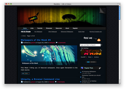 paintbits 100 Nice and Beautiful Blog Designs
