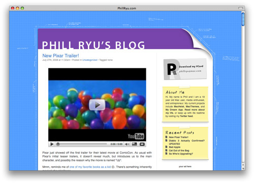 phillryu 100 Nice and Beautiful Blog Designs