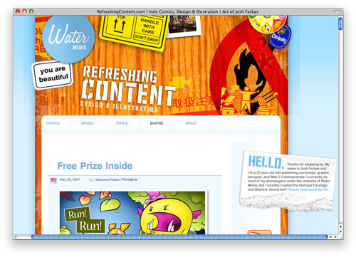 refreshingcontent 100 Nice and Beautiful Blog Designs