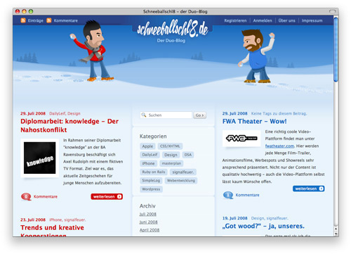 schneeballschl8 100 Nice and Beautiful Blog Designs