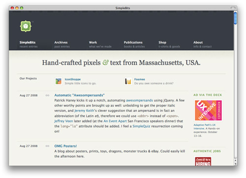 simplebits 100 Nice and Beautiful Blog Designs