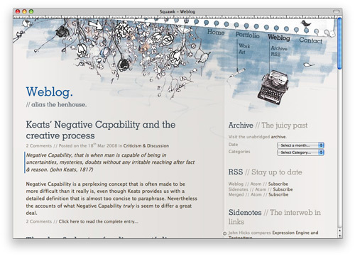 squawk 100 Nice and Beautiful Blog Designs