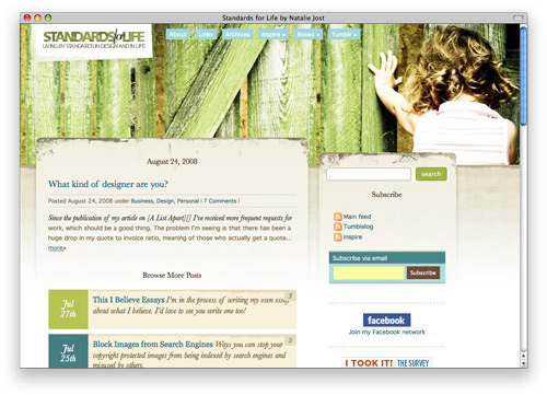 standardoflife 100 Nice and Beautiful Blog Designs