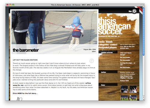 thisisamericansoccer 100 Nice and Beautiful Blog Designs