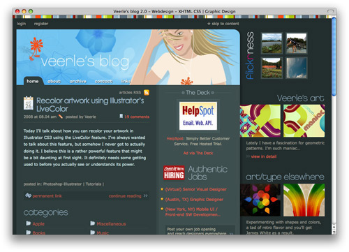 verlee 100 Nice and Beautiful Blog Designs