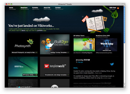 vikiworks 100 Nice and Beautiful Blog Designs