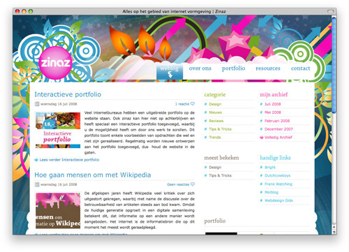 zinaz 100 Nice and Beautiful Blog Designs