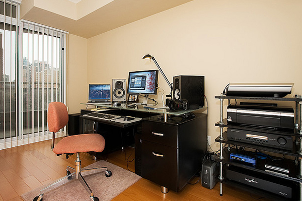 audio home office Inspirational Workspace: 60 Awesome Setups