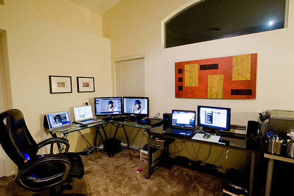 home office command center Inspirational Workspace: 60 Awesome Setups