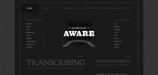 blissfullyaware Showcase Of Beautiful Black And White Websites