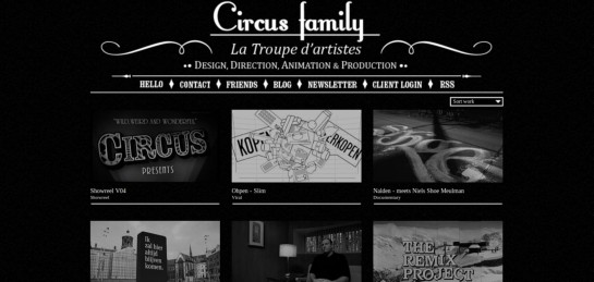 circus Showcase Of Beautiful Black And White Websites