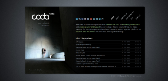 coda Showcase Of Beautiful Black And White Websites
