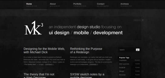 m1k3 Showcase Of Beautiful Black And White Websites