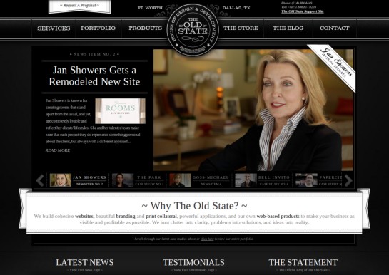 theoldstate Showcase Of Beautiful Black And White Websites