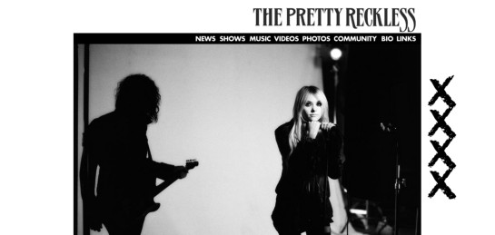 theprettyreckless Showcase Of Beautiful Black And White Websites