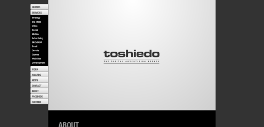 tosh Showcase Of Beautiful Black And White Websites
