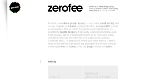 zerofee Showcase Of Beautiful Black And White Websites