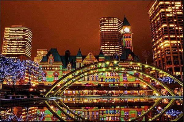 Christmas lights in Toronto