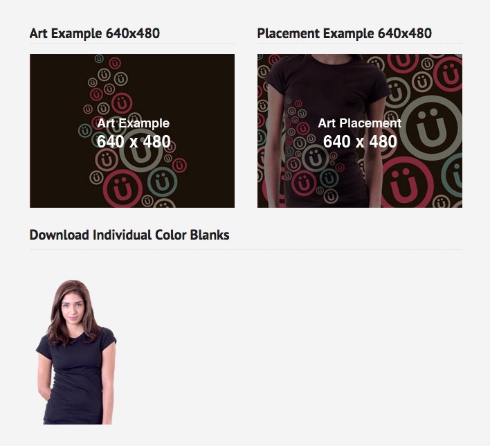 T shirt design template and guidelines