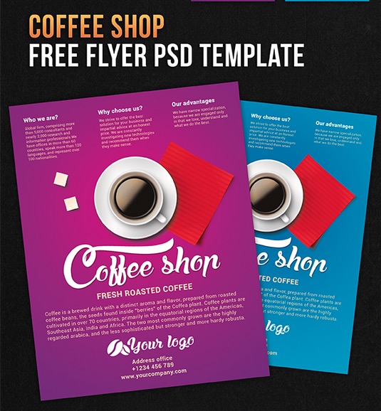 Coffee Shop – Free Flyer PSD Template + Facebook Cover