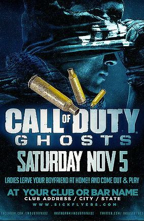 Free Call of Duty Ghosts Psd Flyer Template