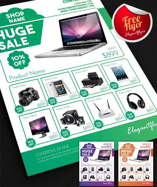 Product Promotion Design V02 – Free Flyer PSD Template + Facebook Cover