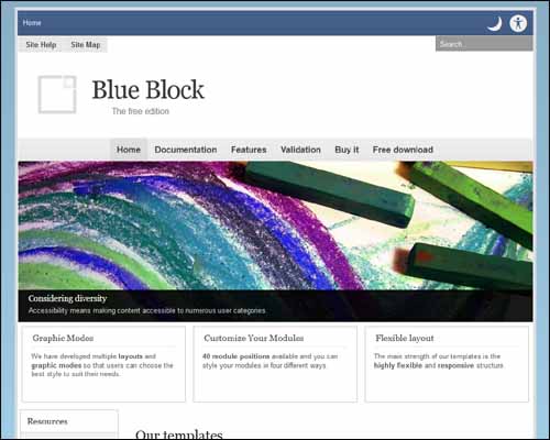 Blue Block Free Joomla Template