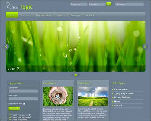 CleanLogic J3.x Free Joomla Template