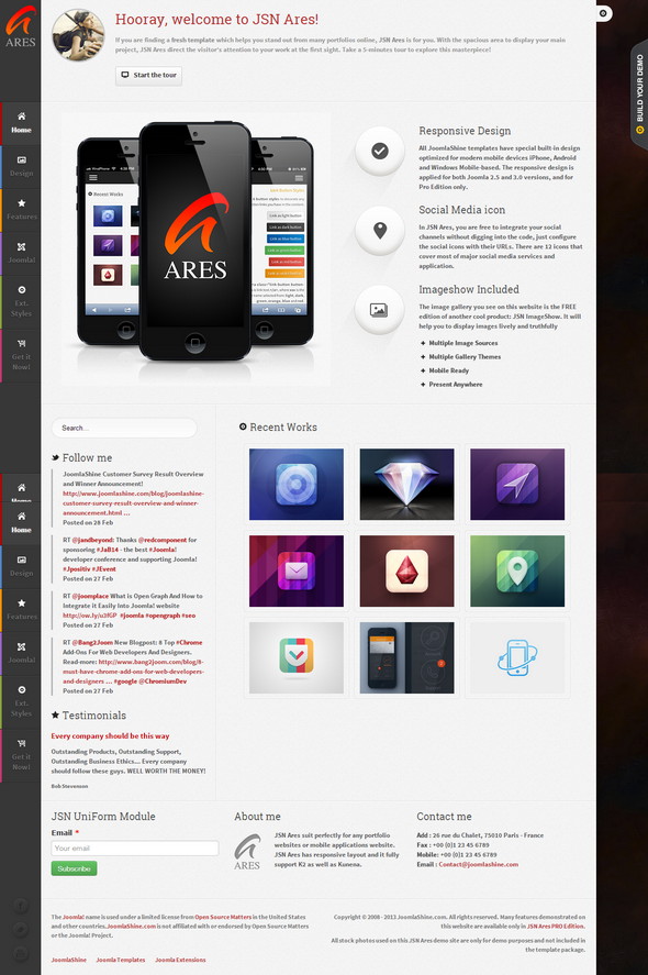 JSN Ares – Portfolio Theme