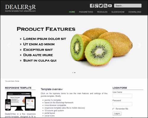 a4joomla Dealer3R Free Joomla Template