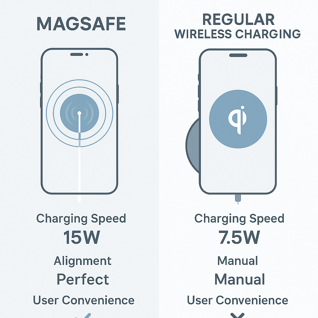 MagSafe vs regular wireless charging